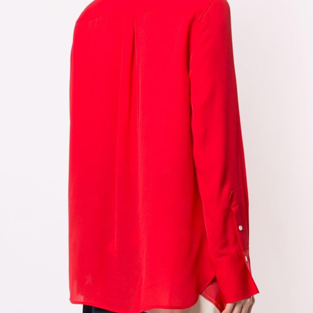 NWT Polo Ralph Lauren silk red blouse - Picture 11 of 12